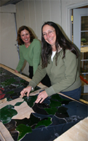Dianne Smith dropped by the studio to view the progress